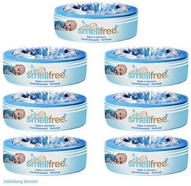 Smellfree Recharge (Pack of 6 + 1 for Free) for Angelcare Nappy Disposal Systems.