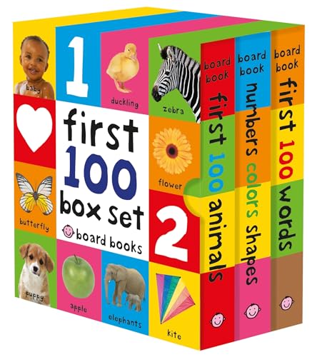Image of First 100 Board Book Box Set (3 books): First 100 Words, Numbers Colors Shapes, and First 100 Animals