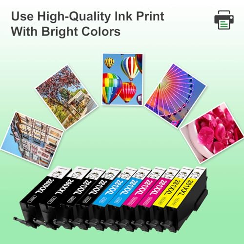 Image of 10 Pack 280XXL 281XXL Ink Cartridges Compatible for Canon 280 281 Ink Cartridges PGI-280XXL CLI-281XXL with Pixma TR8520 TR8620 TR7520 TR8600 TS6120 TS6220