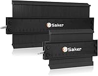 Vista 6 de Saker Herramienta de perfil de medidor de contorno de 10 pulgadas y 15 pulgadas, bloqueo ajustable, copia con precisión de forma irregular