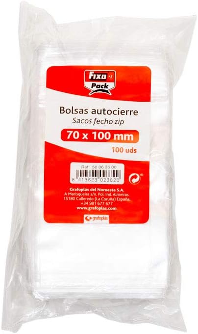 50063600 – Pack of 100 Cellophane Display Bags Self Seal Bags, 70 x 100