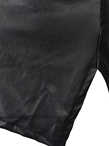 Choies Women's Choies Women Cut Out Mid Waist Black Mini Asymmetric Hem Pu Skirt M #TOP3