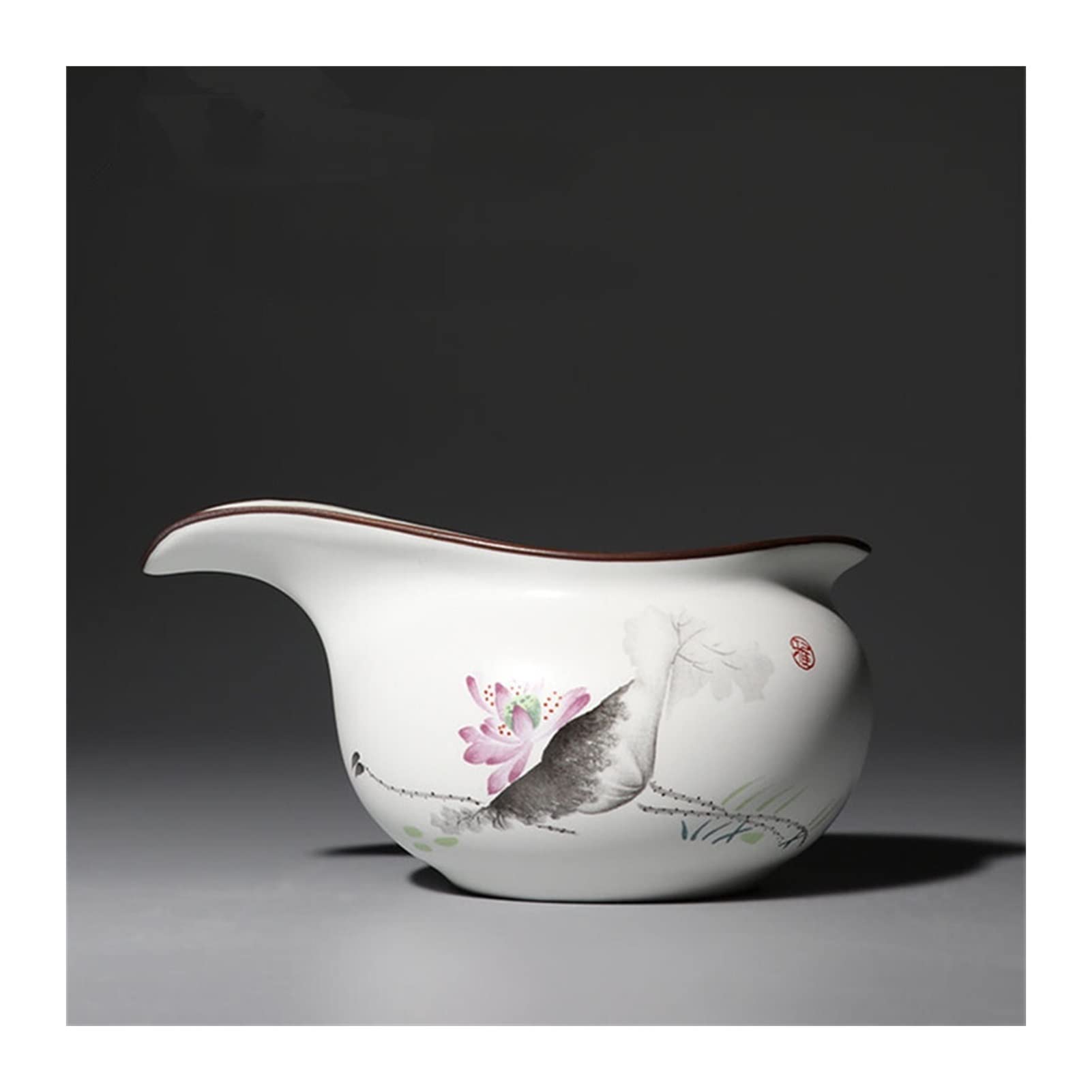 Liudan Salsera Juego de té Chino Accesorio Jarra de té Jarra Mate Blanco cerámica vierte out Taza Taza Longitud láctea Copa de café Taza de Copa Jarra de Salsa (Color : C)