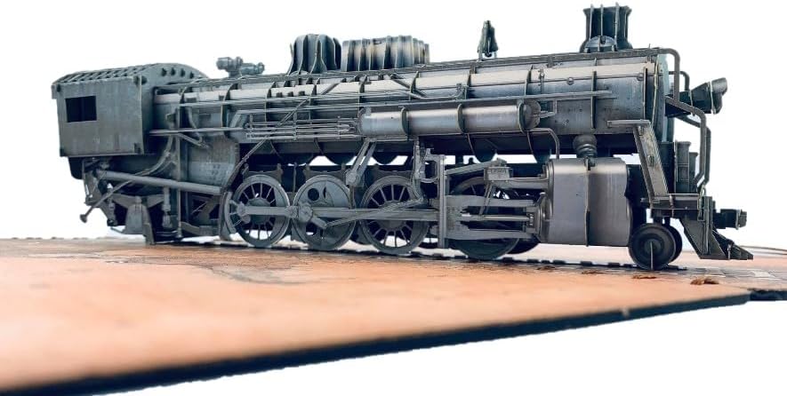 ETA Vintage Steam Train 3D Pop-Up Card – Handmade Locomotive Train Greeting Card for Men, Train Enthusiasts, Retirement, Birthday, Father’s Day – With Envelope – Railroad Collectible Card, H34 - Image 2