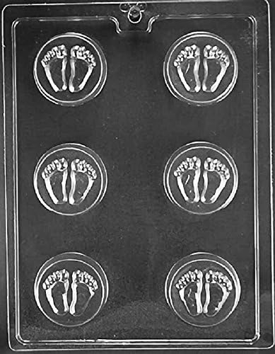 Grandmama's Goodies B057 Baby Feet Cookie Chocolate Candy Jabón Molde con instrucciones de moldeo exclusivas