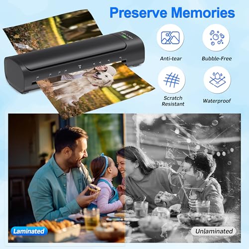 13 Inch Laminator Machine with 30 Laminating Sheets, A3 11-in-1 Hot & Cold Thermal Laminator for Teachers, 60S Fast Warm-Up, 450mm/min, Never-Jam Design Laminate Machine for Home,  image 5