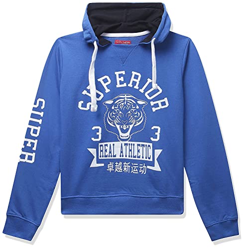Image of Clotth Theory Boy's Fleece Solid Color Blocked Hooded Sweatshirt Jacket