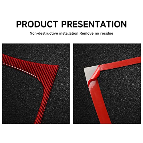 Image of Car Gear Shift Panel Cover Decals for 2015-2023 Chrysler 300 / 300C / 300S / Limited /Touring Accessories Carbon Fiber Stickers