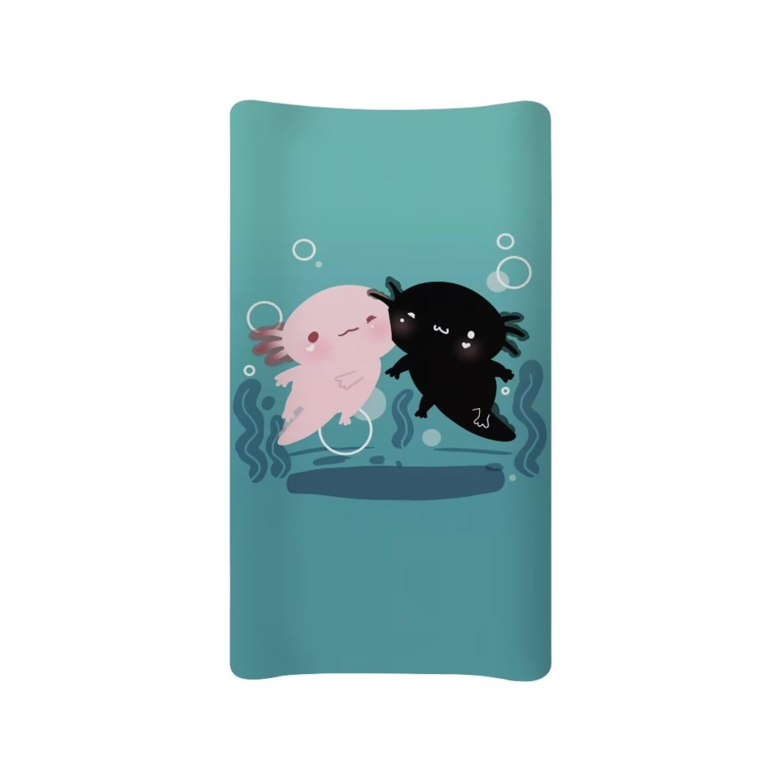 BYCHECAR Axolotl Baby Changing Table Cover for Girls Boys Diaper Change Table Cover Soft Washable Stretchy Changing Mat Sheet Cover