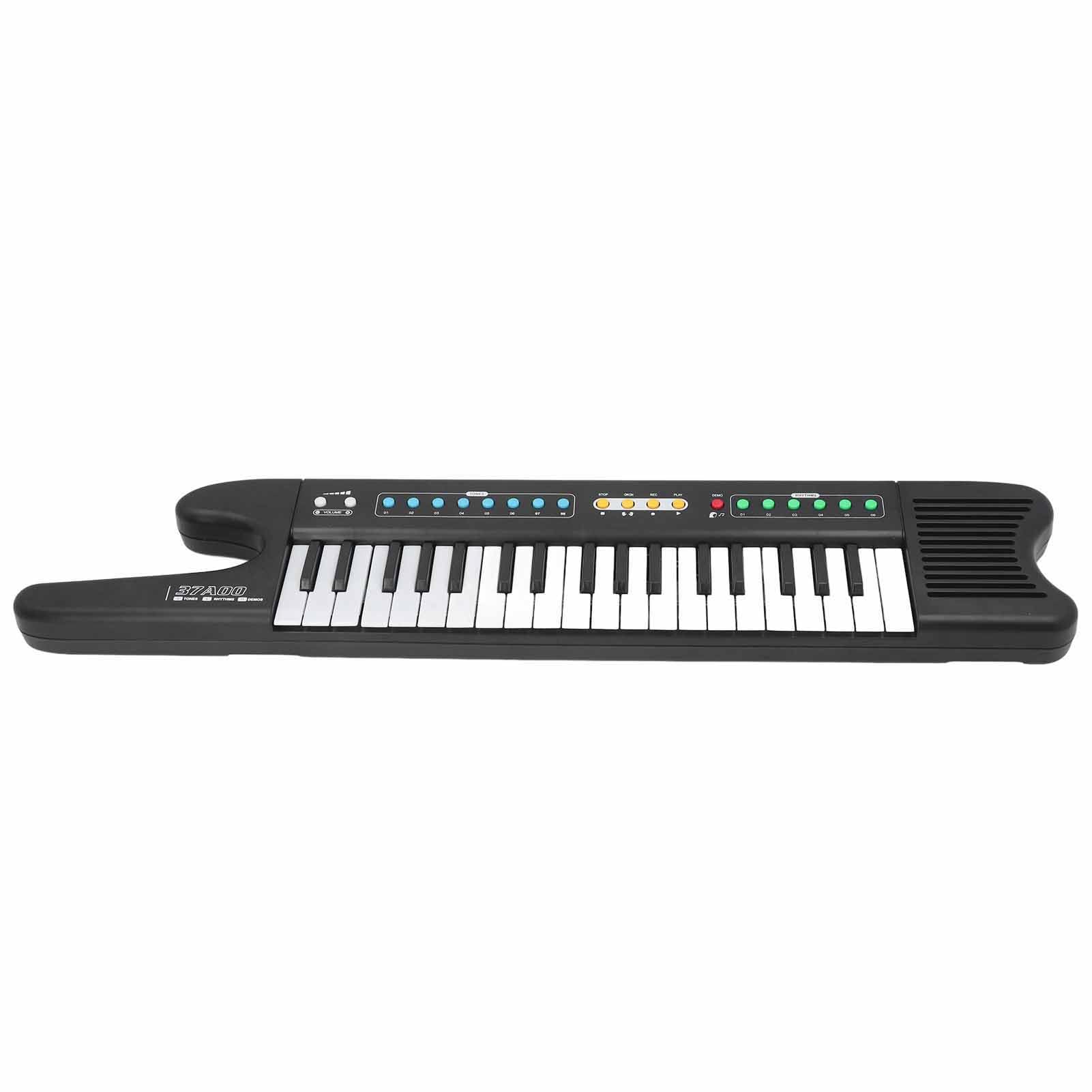 Tastiera per per Bambini, Elettronica a 37 Tasti con Microfono, Tastiera Musicale per Bambini Modalità Didattica Funzione di Registrazione Giocattolo Educativo per l'apprendimento Precoce