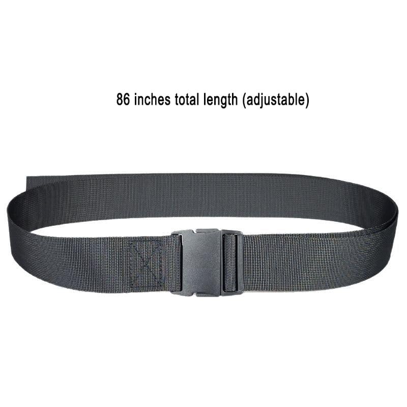 Extra Long 86" Nylon Belt for Men & Women - 1.5" Wide Adjustable Waistband for Hanging Portable Waist Fan, Slim Lightweight Design -Fits Up to 80” Waist (Black)3