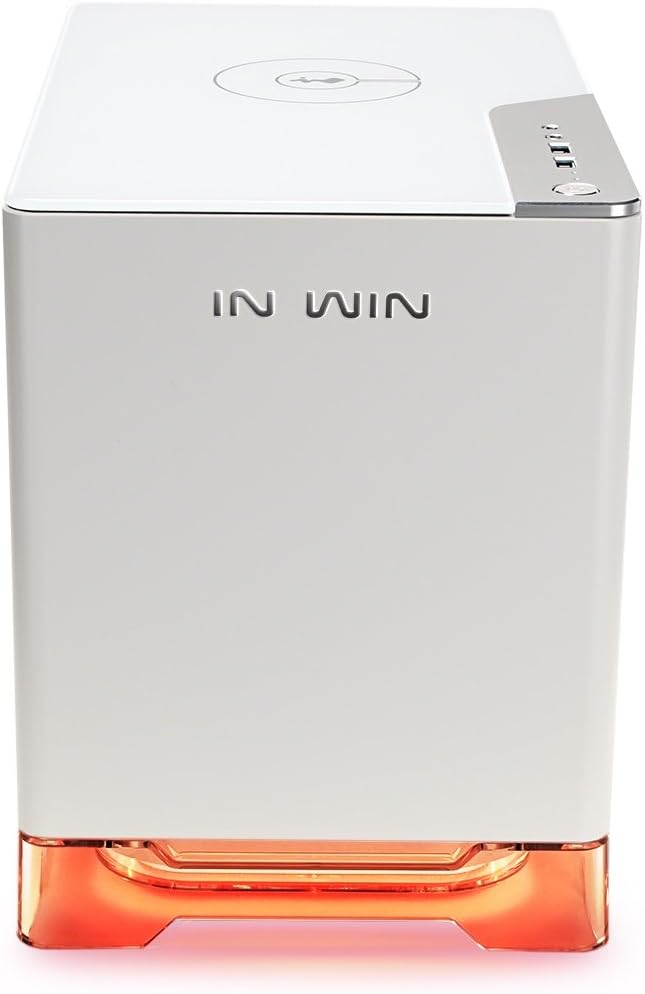 Flash Deals - 50% OFF InWin A1 White Mini-ITX Tower with Integrated RGB Lighting 600W Power Supply Qi Wireless Phone Charger Computer Chassis Cases