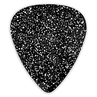 Pics de guitare brillant argent pailleté sur fond noir Premium Picks Sampler 12 paquets – variété de médiators plectres - Les Beatles, Paul McCartney, John Lennon, RIngo Starr, George Harrison