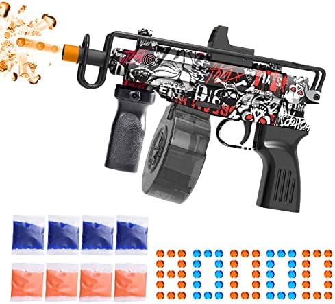 Electric Gel Ball Toy,Splatter Ball Blaster with 80000 Gel Balls-Fighting Team Game Summer Outdoor Toys Gift for Adults and Kids RED…