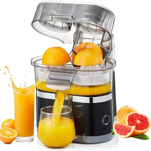 Extracteur de fruits à l'échaud double, 100W d'extraction de fruits électriques de 500 ml, moteur 18000 tr/min, pièces de sécurité pour lave-vaisselle pour la fabrication de jus de citron orange frais