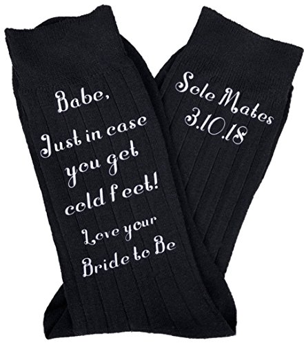 Groom Gift - Groom Socks - Just in case you get cold feet - Sole Mates - 4 colors available