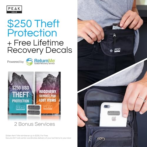 Travel Companion Combo - Hidden Travel Money Belt + Neck Wallet (Gray, Bundle)3