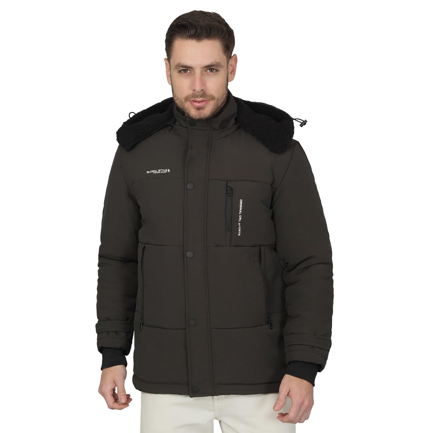 cantabil Solid Green Full Sleeves Hooded Regular Fit Men's Casual Jacket | Casual Winter Jackets for Men | Mens Jackets for Winter Wear (P_MJKT00242)-picture-11