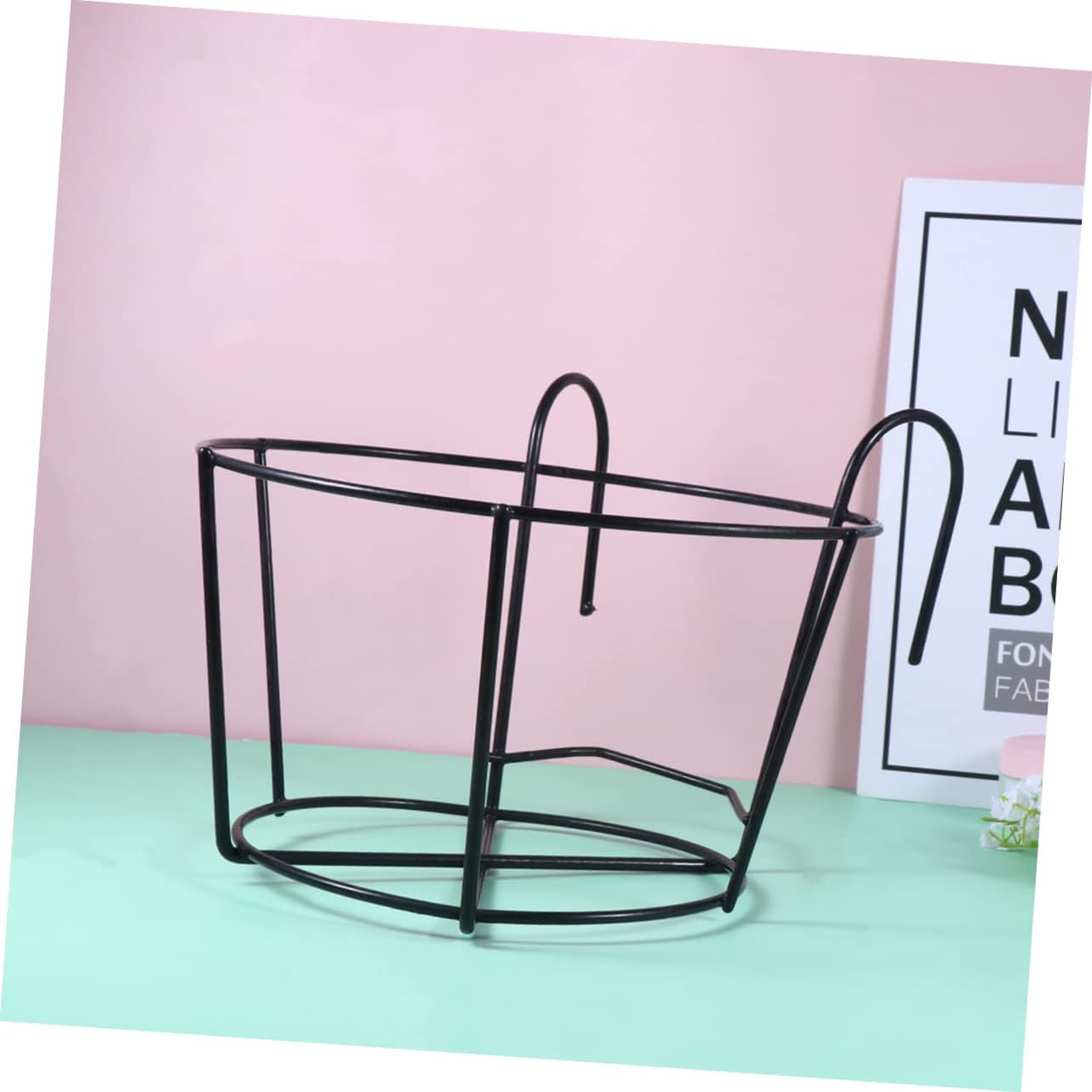 2PCS Black Metal Hanging Flowerpot Bracket for Balcony XL Plant Pot Holder Shelf Heavy Duty Support for Porch Use