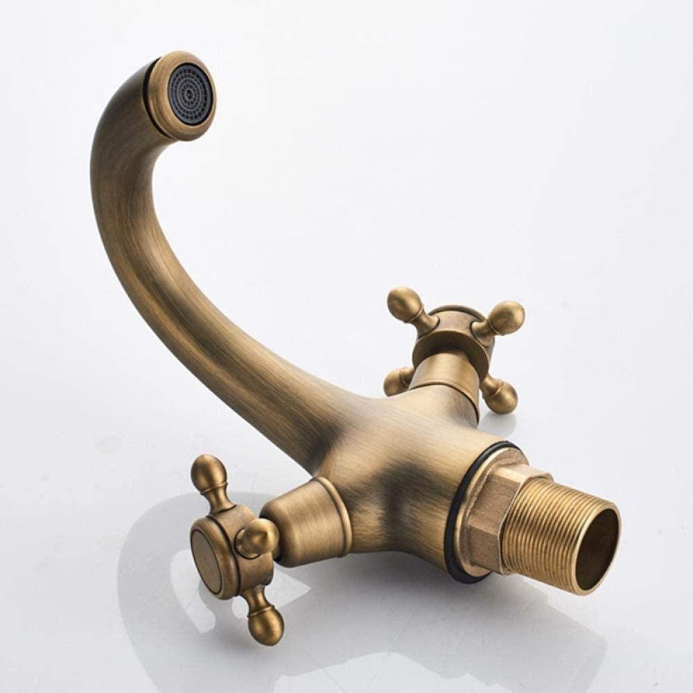 Robinet en laiton ancien : mitigeur de bassin rétro pour lavabo de salle de bain