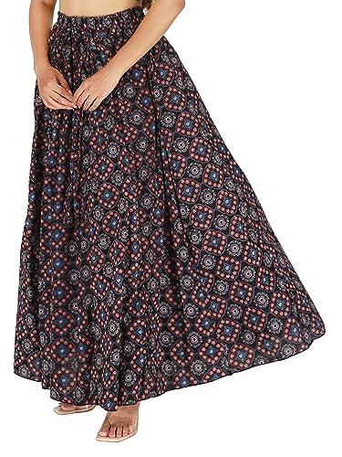 Image of Sttoffa Cotton Printed Women Wear Maxi Long Skirt 40 inch inch Full Length