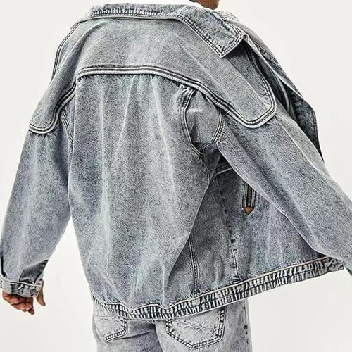 Chaqueta de mezclilla para hombre que busca comodidad regular y estilo retro 2