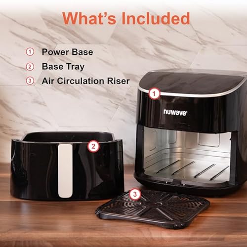 Nuwave 8QT BRIO PLUS BLACK Brio Air Fryer Plus Black, Digital Led Touch Screen With Cool White Display thumb #6