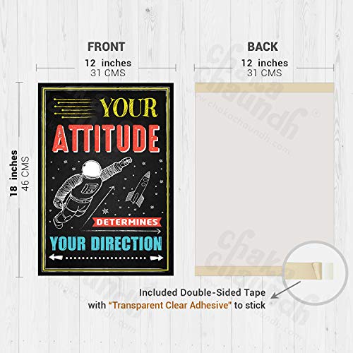 Image of Chaka Chaundh Motivational Inspirational Abstract Wall Posters for Boys Room (18 inches X 12 Inches , chalkboard - black , Set of 10)