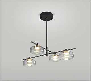 SLFFLS Scandinavian Ceiling Chandelier Black Compatible with Living Dining Room Hall Bedroom Pendant Lights Decor Indoor Fixture for Home Decor(Multicolor,4)