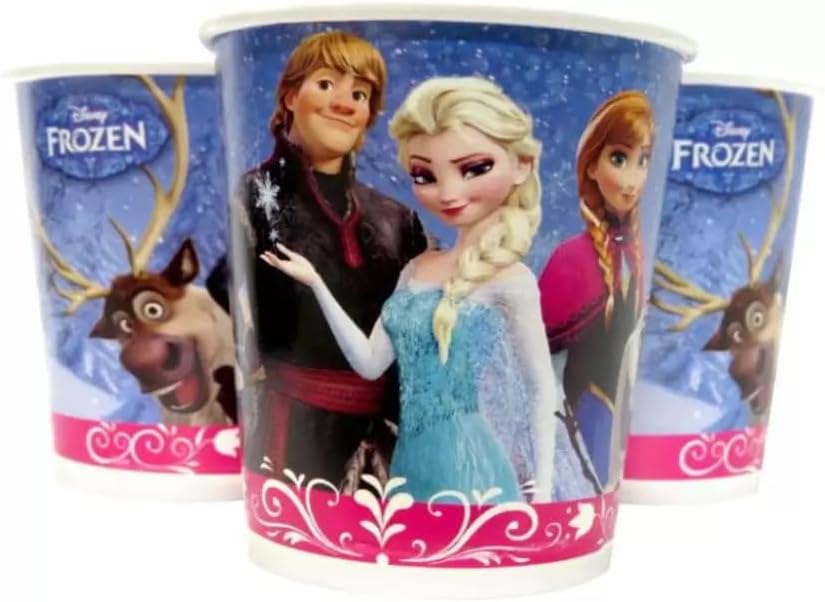 HiPPITY HOP The party collective Blue Disney Frozen Princess Paper Cup for Birthday, Theme Party - Pack of 10