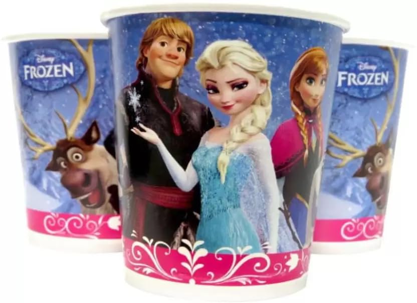 HiPPITY HOP The party collective Blue Disney Frozen Princess Paper Cup for Birthday, Theme Party - Pack of 10