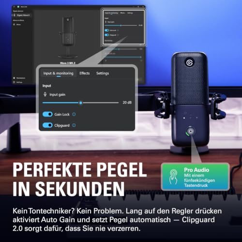 Elgato Wave:3 MK.2 USB-Kondensatormikrofon, DSP-Effekte