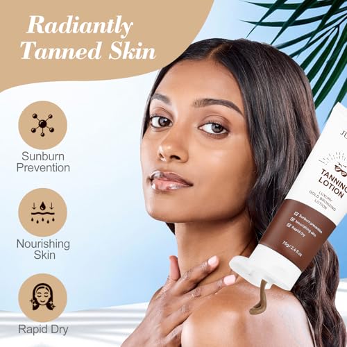 Image of Self Tanner for Natural Looking Tan, Sunless Tinted Tanning Lotion for Medium to Dark, Moisturizing Bronzing Lotion with Instant Glow, 2.4 Fl. Oz. 1