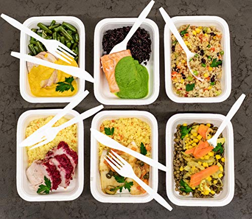 Plasticpro Cutlery Plastic Knives Medium Weight Disposable Silverware White (1000 Count) #TOP3