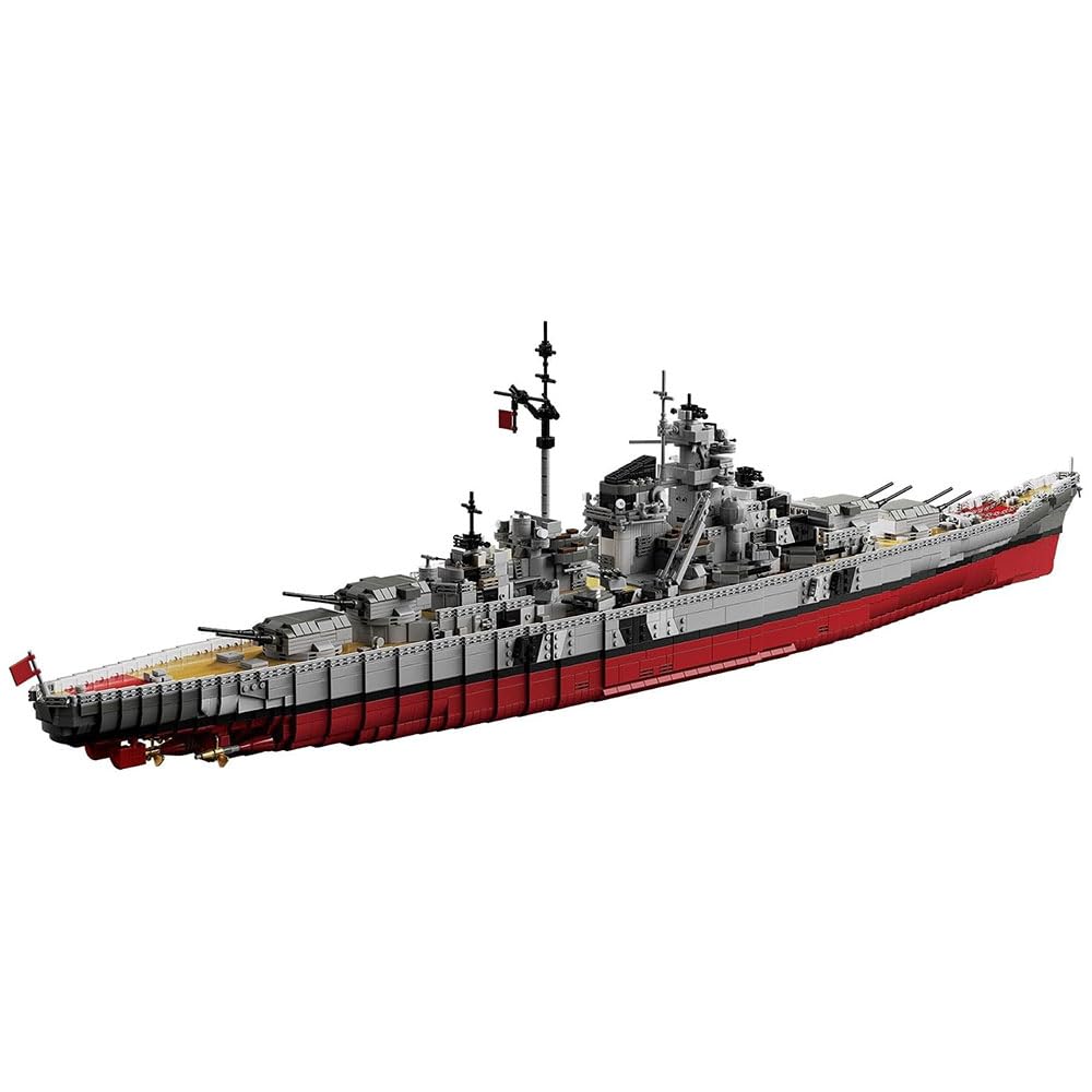 KYLON Technik Schlachtschiff Bismarck Klemmbausteine Set, XB-87000 Modular Schlachtschiff, 6950 Teile Modular Building Modell Bausatz, Sammlerstück für Erwachsene, Mit Originalverpack