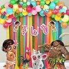 BBY Mna Two Banner – Mna Second Birthday Decorations, Birthday Party Supplies, Tropical Island Theme Banner for Girls - Birthdays Parties Decorations. #4