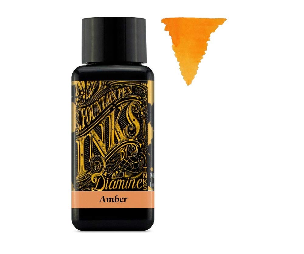 Diamine Encre Pour Stylo Plume 30ml - 3 x Bouteilles - Amber, Meadow Green, Eau de Nil