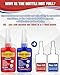 Thread Lock Blue and Red, Threadlocker Medium and Strong Strength, Thread Locker for Nuts, Bolts, Fasteners and Metals, Anaerobic Curing Screw Glue to Prevent Loosening (Blue and Red)