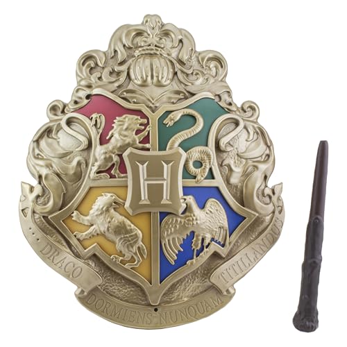 Image of Paladone - Harry Potter - Hogwarts Crest - Lamp with Control Wands Black