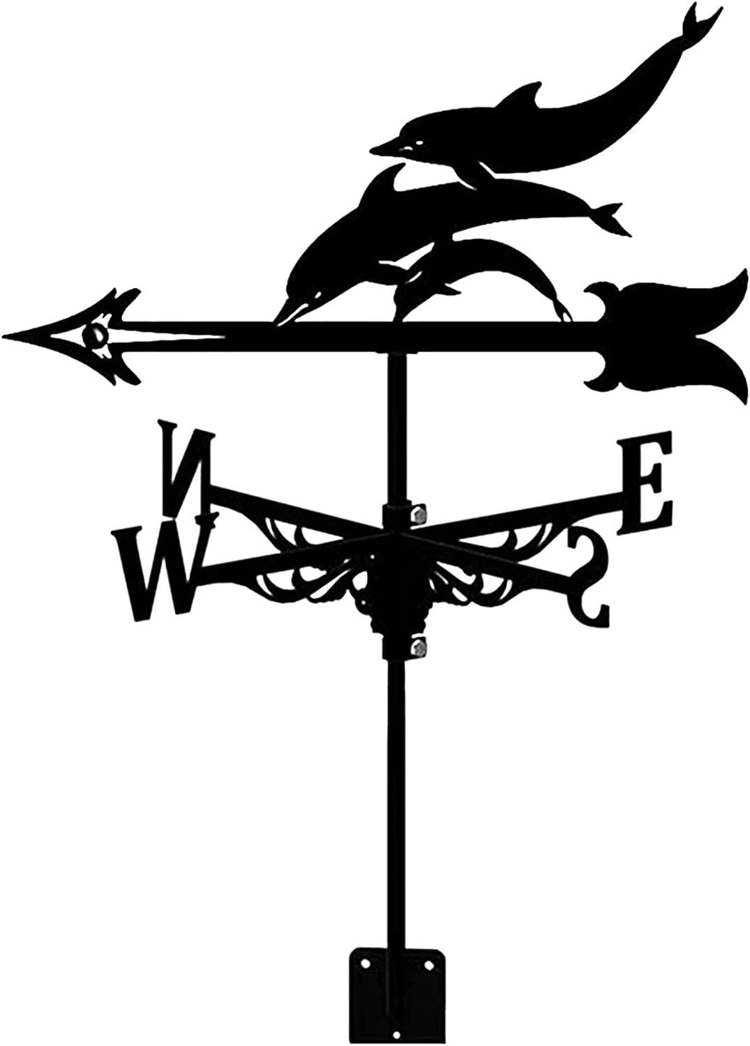 WIQUYBML Weathervane Metal Wind Vane Direction Indication for Outdoor Garden Decoration Farms Barns/C/35 * 50Cm