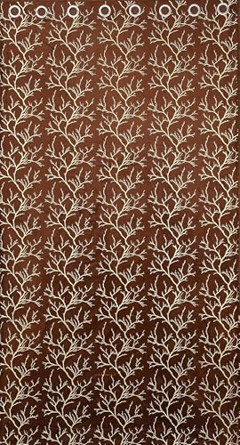 Image of Velvet Curtains 7 Feet Long for Living Room - Door Curtain Set of 1 Pcs Panel, Velvet Blackout & Stylish Parda for Home Decor & Office Brown Colour