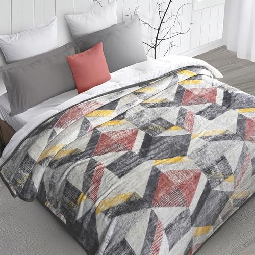 Image of MYTRIDENT Home Essential Flannel Printed Blanket for Winter Double Size (220 cm x 240 cm), 290 GSM, Levi