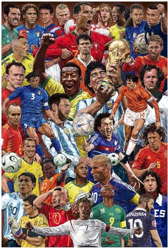 Póster de futbolistas legendarios 28 x 43 cm A3 Se envía