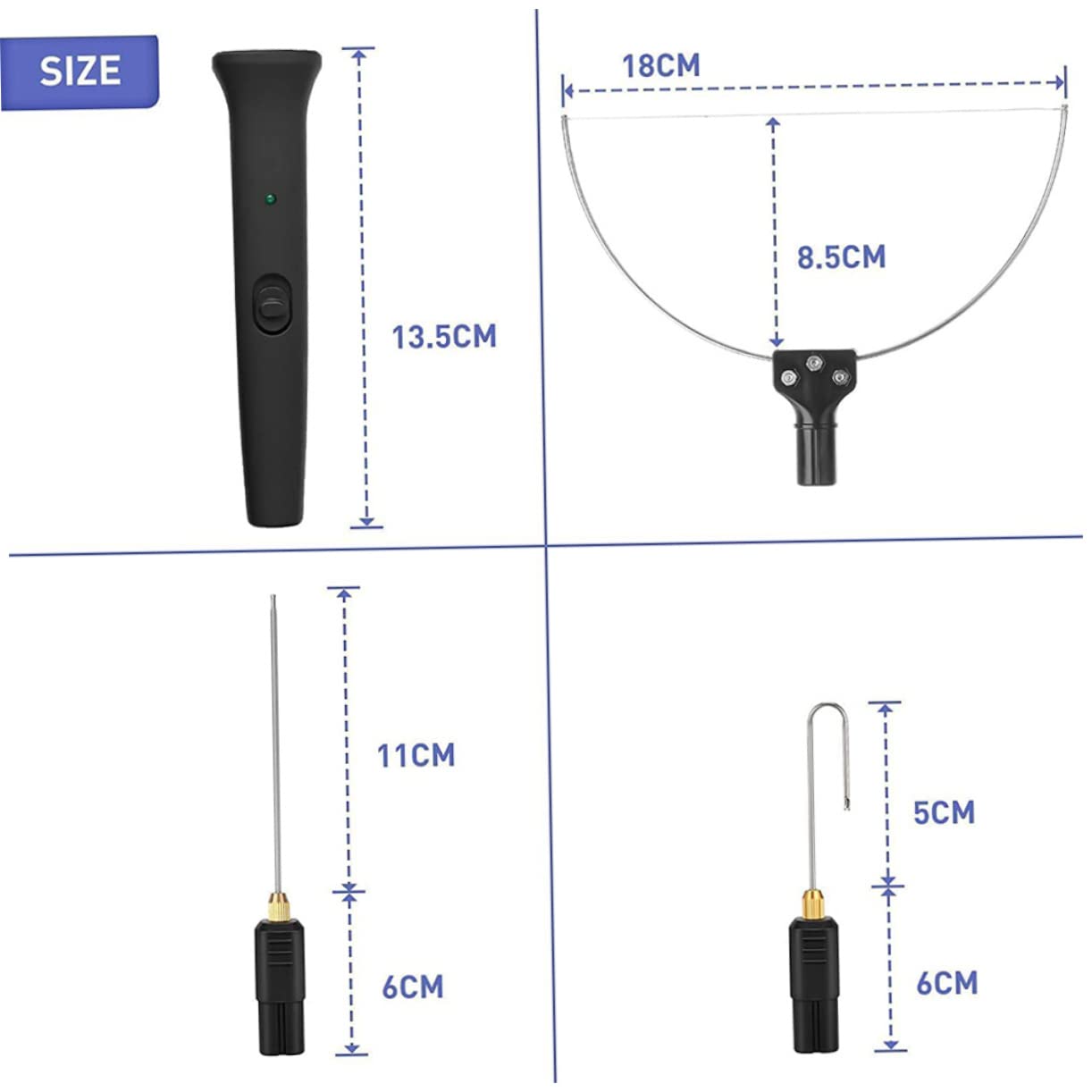 Angoily Cortador De Espuma Eléctrico Alambre Caliente Para Manualidades, Herramienta De Corte En Caliente De 9 Piezas, Abs y Acero Inoxidable, Uso Artesanal y Hobby Creativo