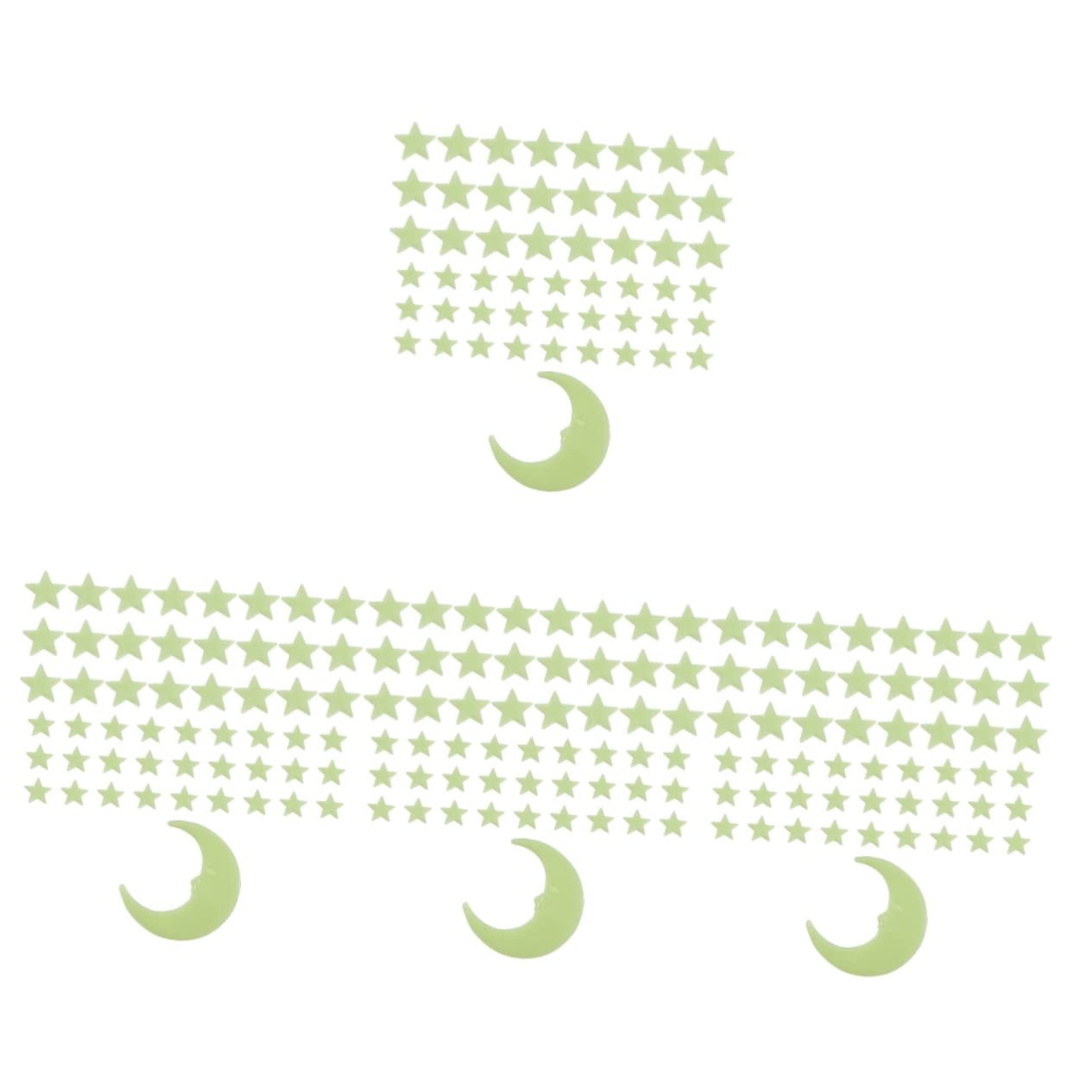 Autocollants muraux fluorescents pour chambre d'enfant lune ciel