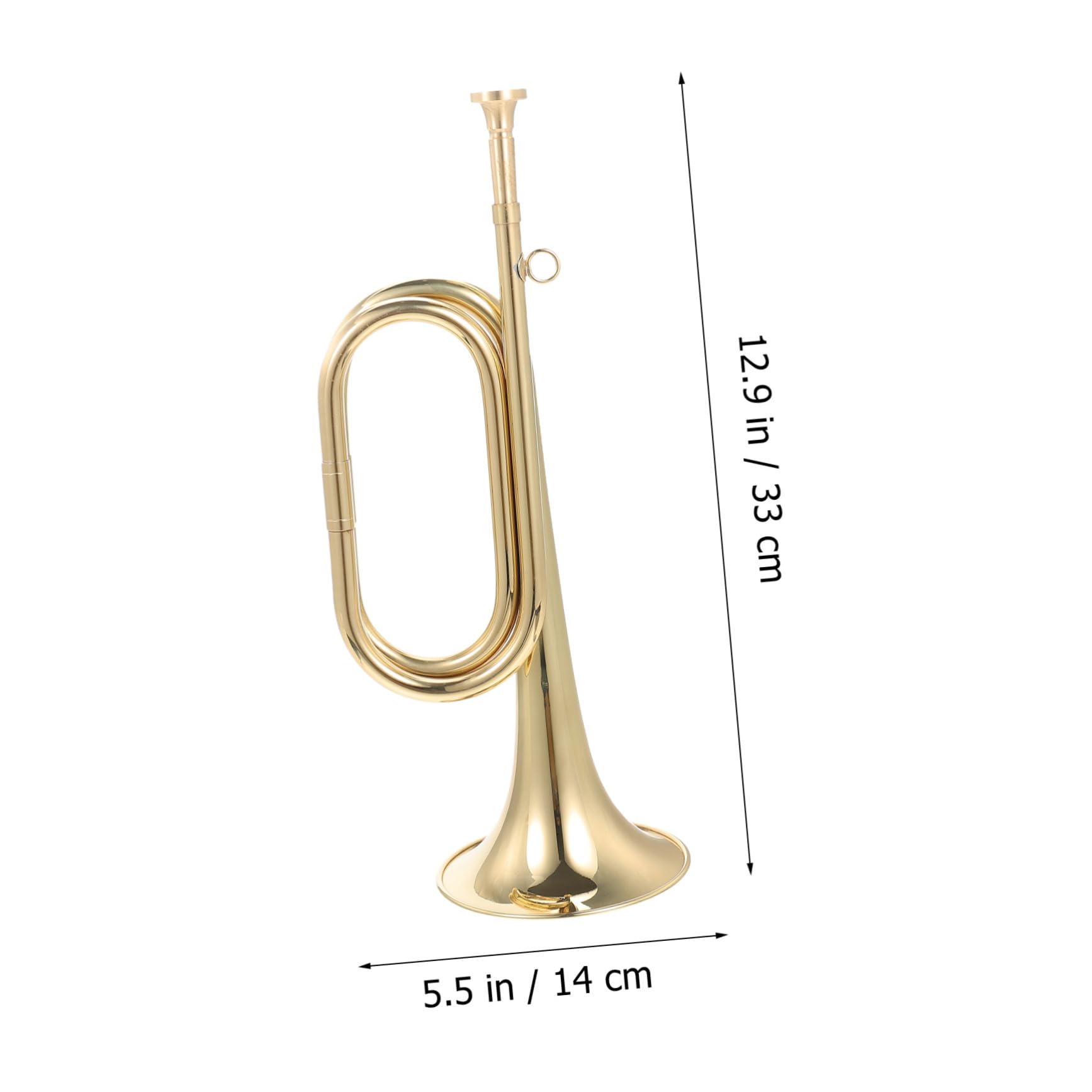 ERINGOGO Tromba Di Rame Dorata Per Principianti Tromba Di Cavalleria Leggera e Portatile Strumento Musicale a Fiato Per Banda Scolastica e Orchestra