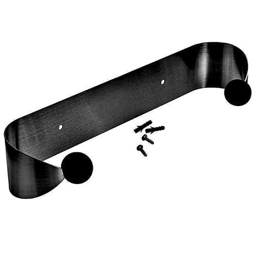 Wood Grip Soporte para toallas de papel contemporáneo debajo del gabinete Soporte para toallas de papel para encimera (negro mate)