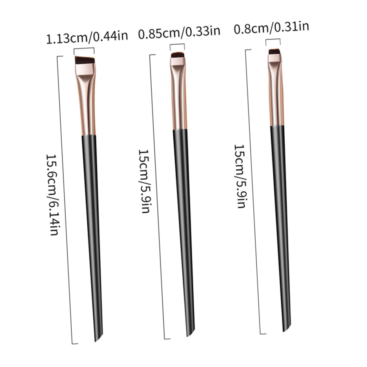 1set Eyeliner Brush Angled Applicator Tool for Precision Makeup Includes Eyeliner Concealer Brushes Soft for Professional Home Use