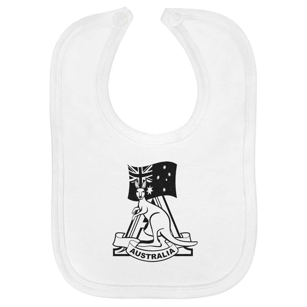 Azeeda 'Australian Banner' Baby Bib - White (BI00076478)