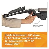 3M Keyboard Tray With Adjustable Keyboard And Mouse Platforms, Turn Knob To Adjust Height And Tilt, Swivels And Stores Under Desk, Gel Wrist Rest And Precise Mouse Pad, 17.75" Track, Black (AKT80LE) - Image 3